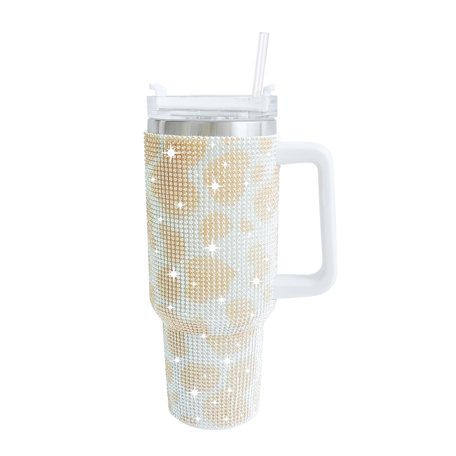Wholesale Tumbler Ice Bullies Cup  Diamond Cow Print Leopard Print 40oz Stainless Steel Ice Bullies Cup